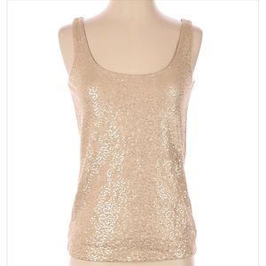 Talbots Gold Sequin Tank Top